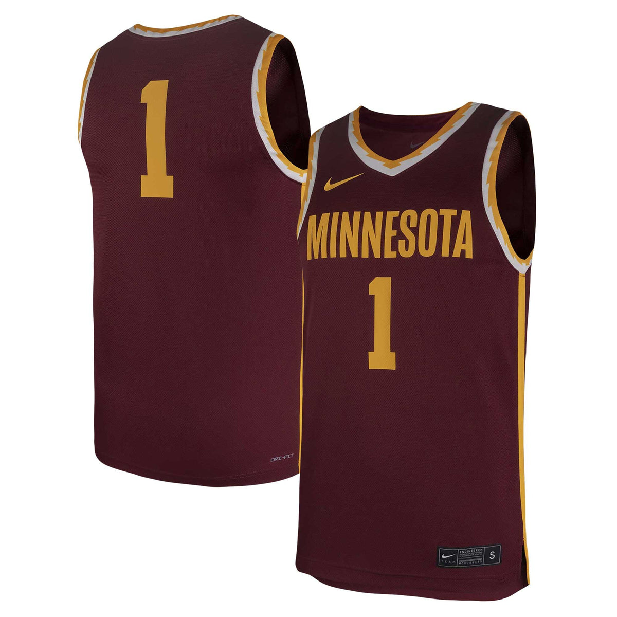 #1 Maroon Minnesota Golden Gophers Team Replica Basketball Jersey