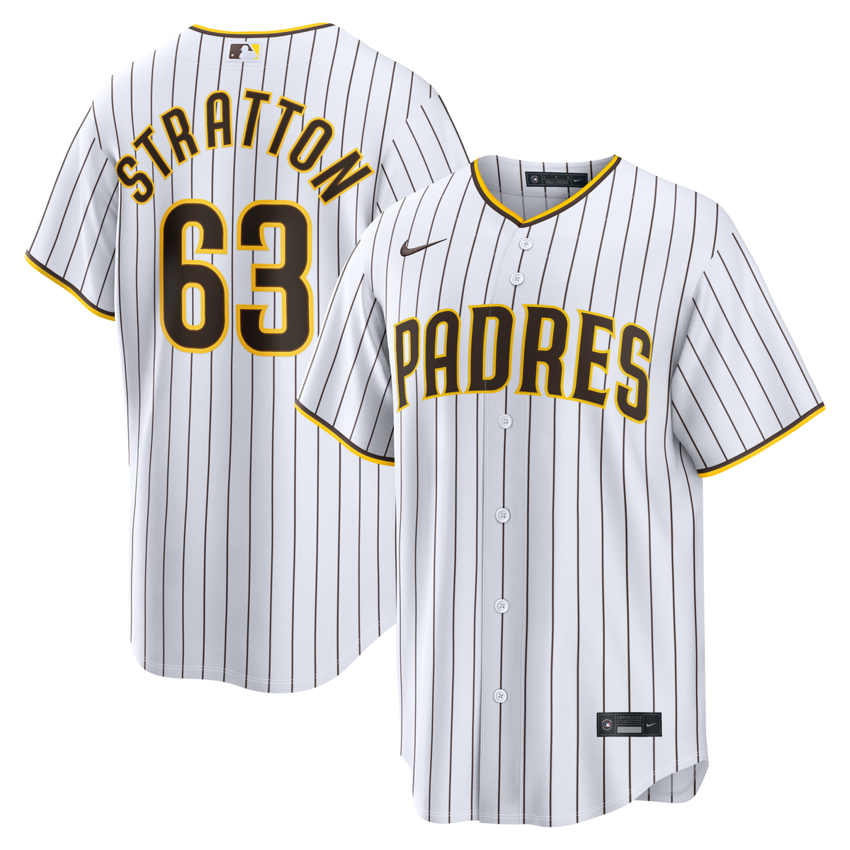 San Diego Padres Hunter Stratton White Home Replica Jersey
