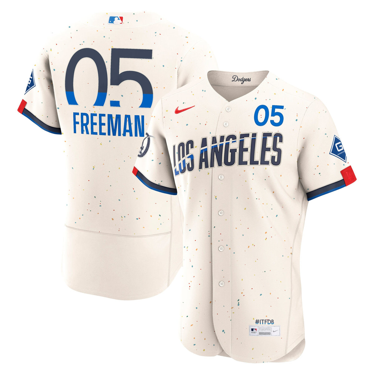 Los Angeles Dodgers Freddie Freeman Cream City Connect Authentic Sponsor Patch Jersey