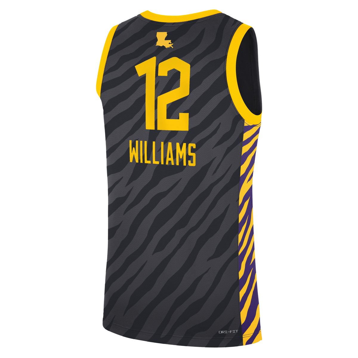 Mikaylah Williams Anthracite LSU Tigers Replica Basketball Jersey