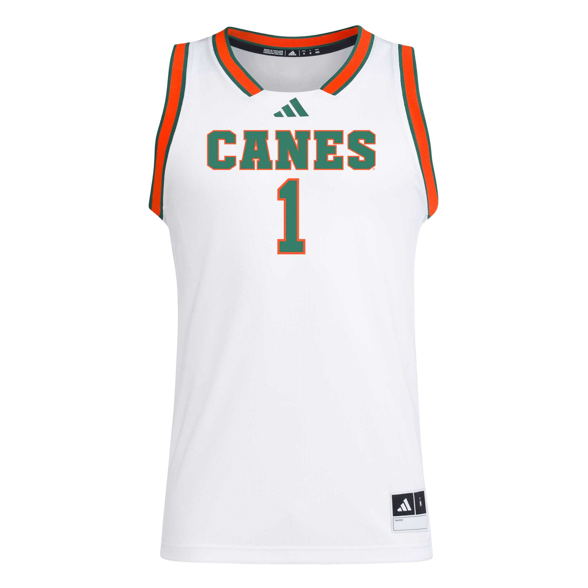 #1 White Miami Hurricanes Replica Swingman Jersey