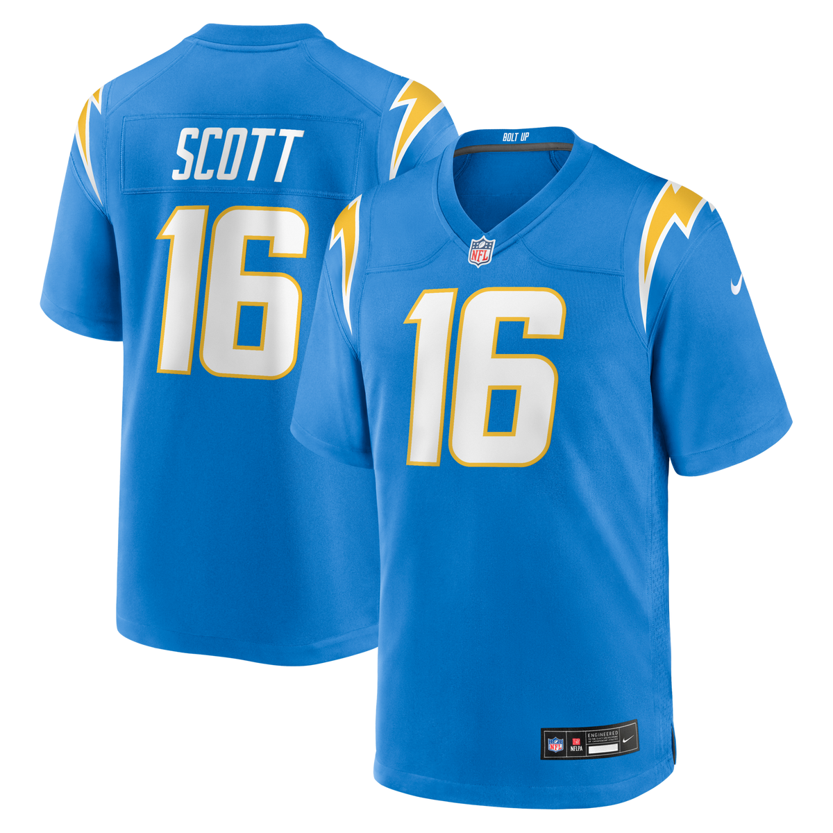 Los Angeles Chargers JK Scott Powder Blue Game Jersey