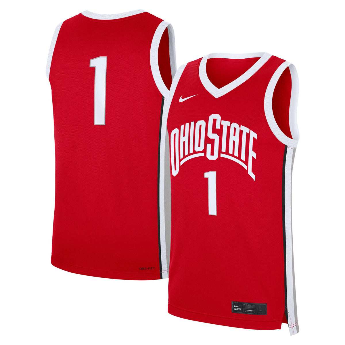 #1 Scarlet Ohio State Buckeyes Road Replica Jersey