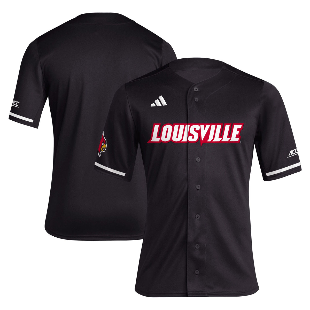 Black Louisville Cardinals Replica Baseball Jersey