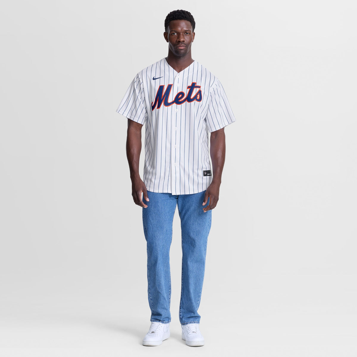 New York Mets Jefry Yan White Home Replica Jersey