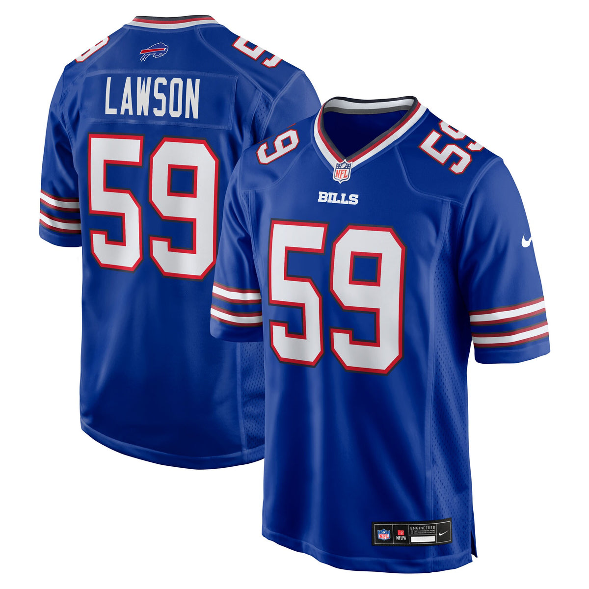 Buffalo Bills Shaq Lawson Royal Team Game Jersey