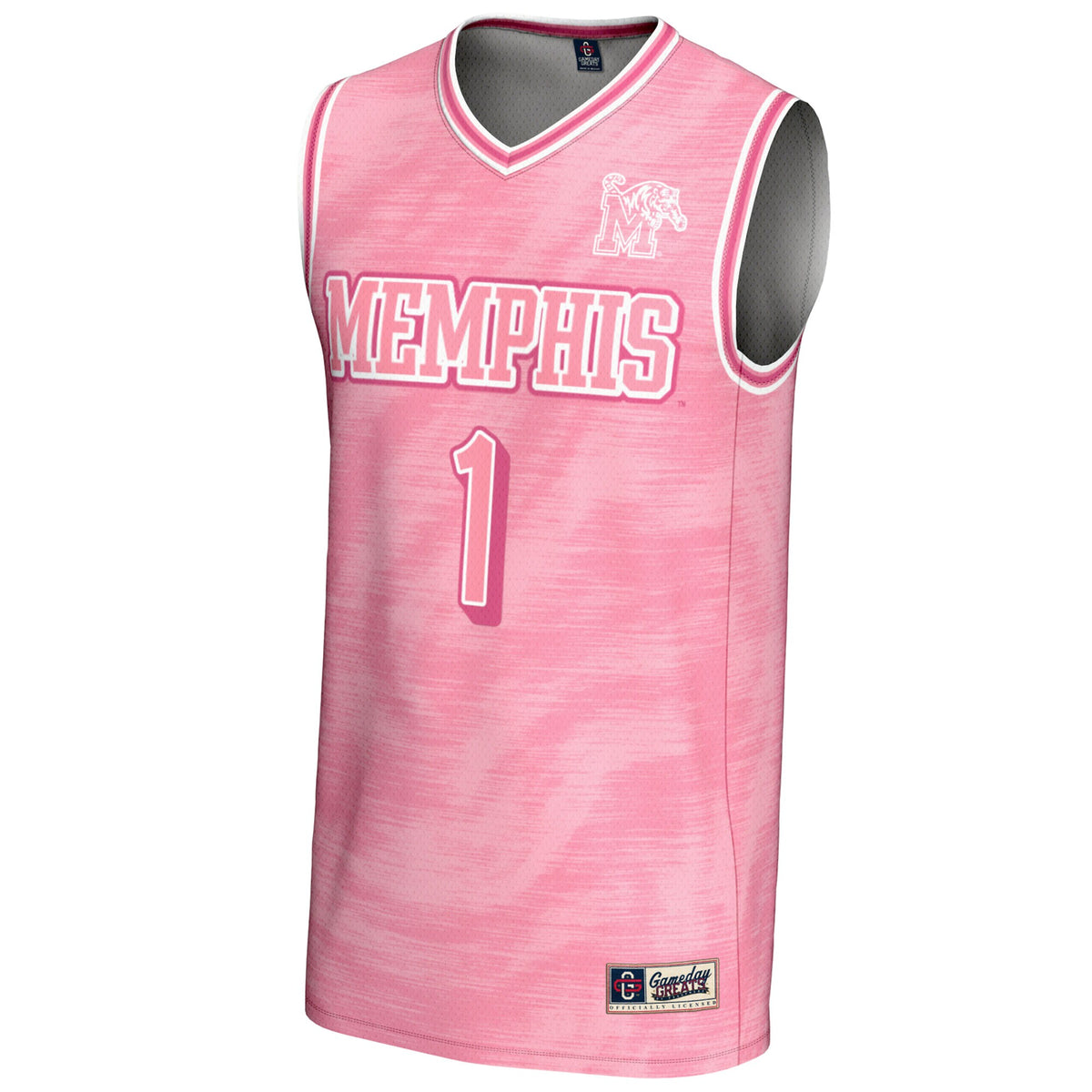 #1 Memphis Tigers GameDay Greats Lightweight Basketball Fashion Jersey - Pink