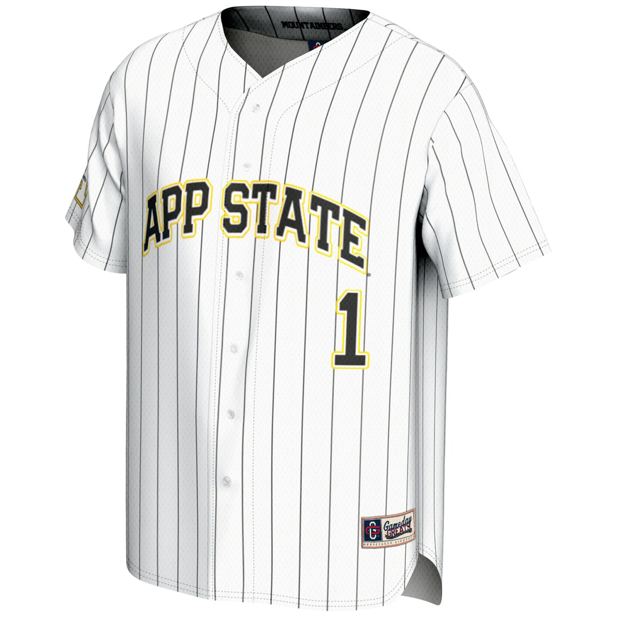 #1 Appalachian State Mountaineers GameDay Greats Lightweight Baseball Jersey - White