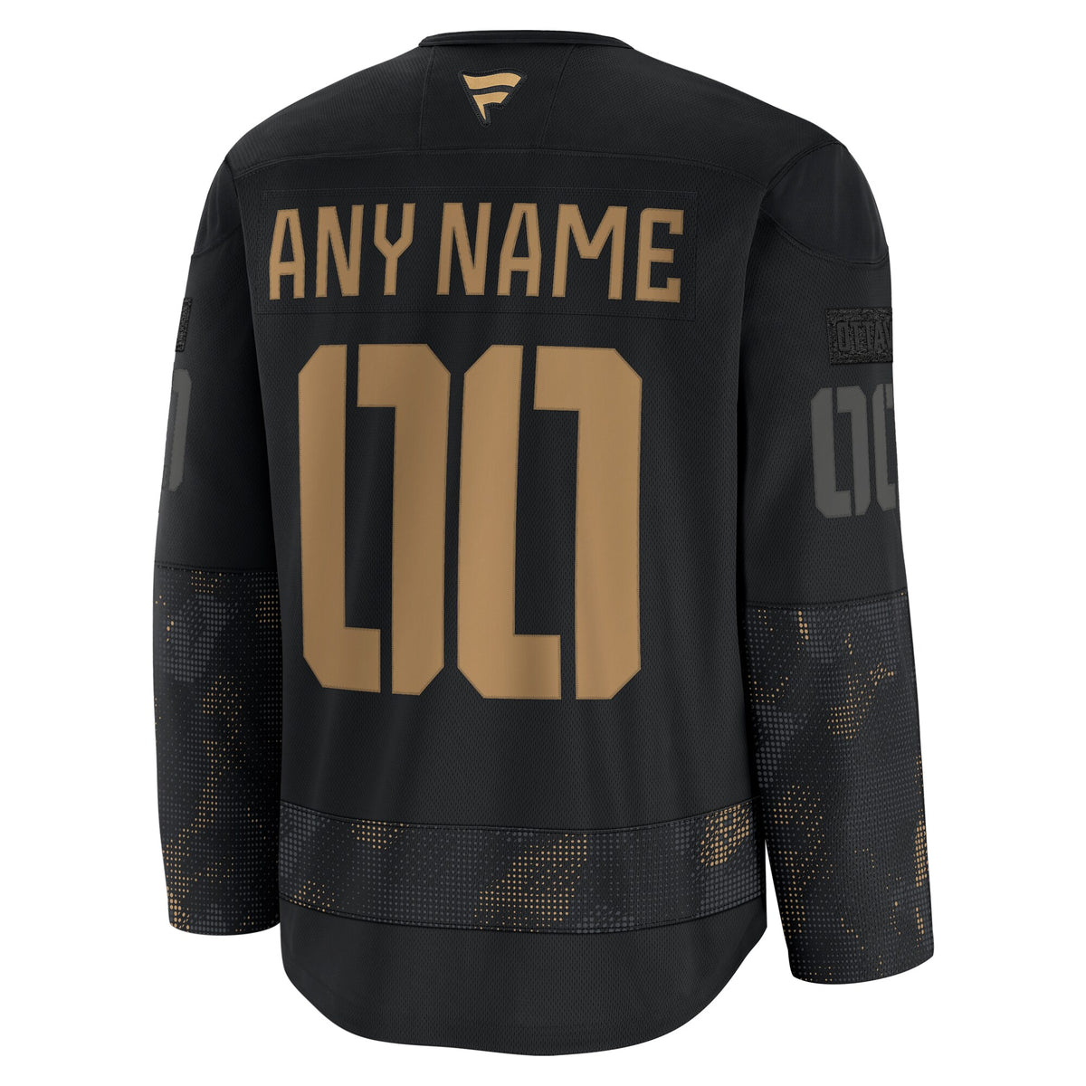 Ottawa Senators Fanatics Black 2024 Military Appreciation Custom Practice Jersey