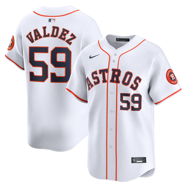Houston Astros Framber Valdez White Home Limited Player Jersey