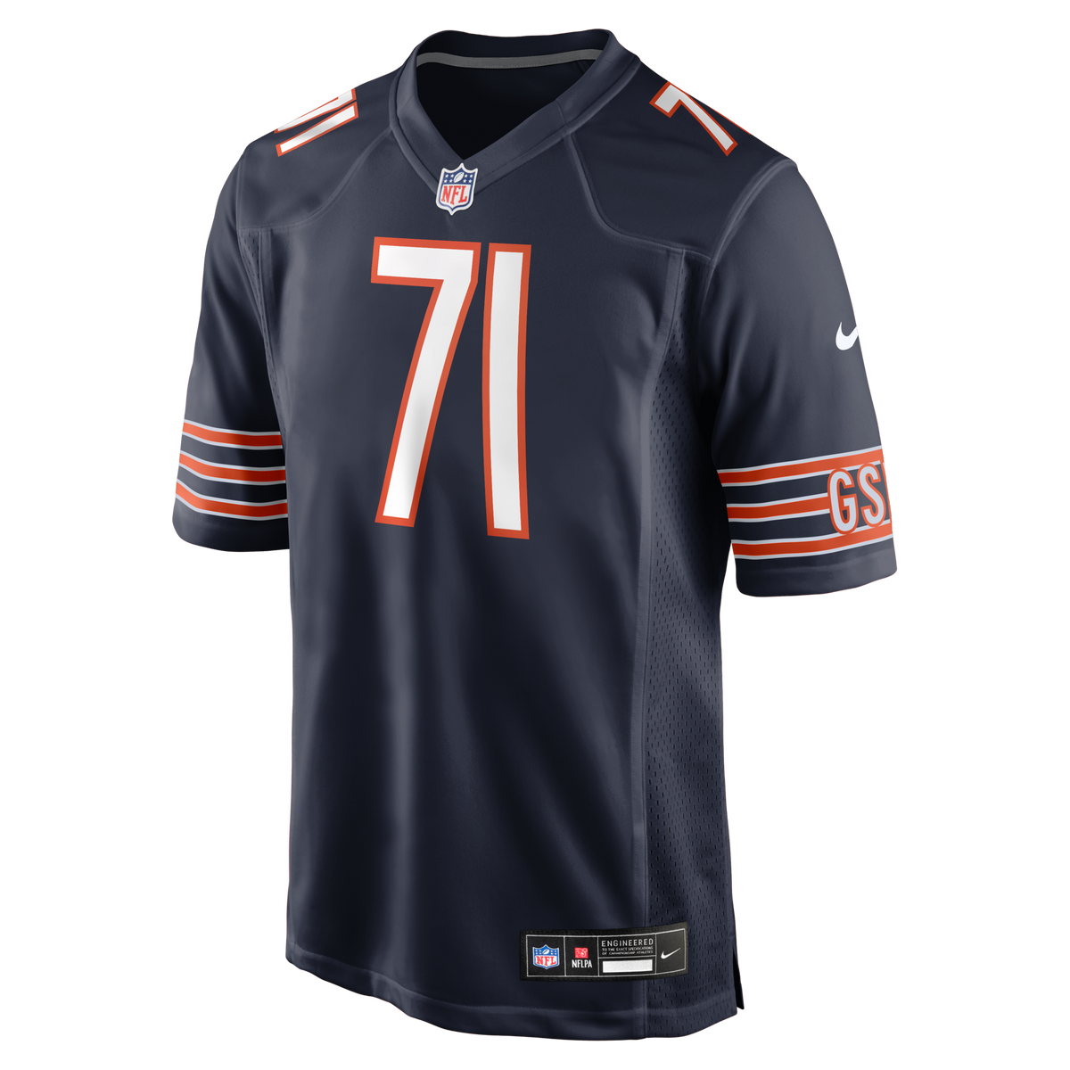 Chicago Bears Jedrick Wills Jr. Navy Team Game Jersey
