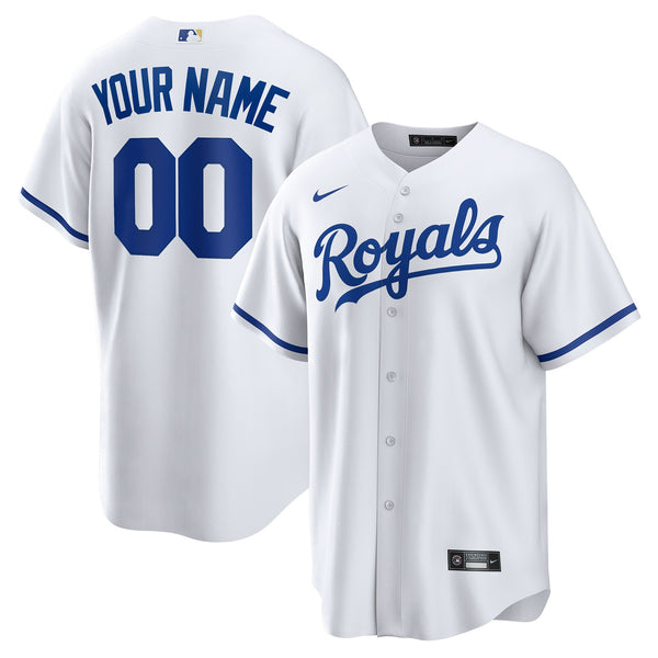 Kansas City Royals White Replica Custom Jersey