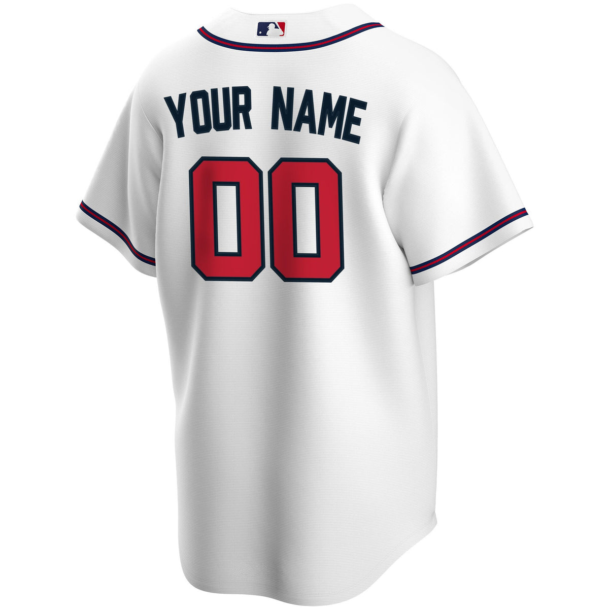 Atlanta Braves White Home Replica Custom Jersey