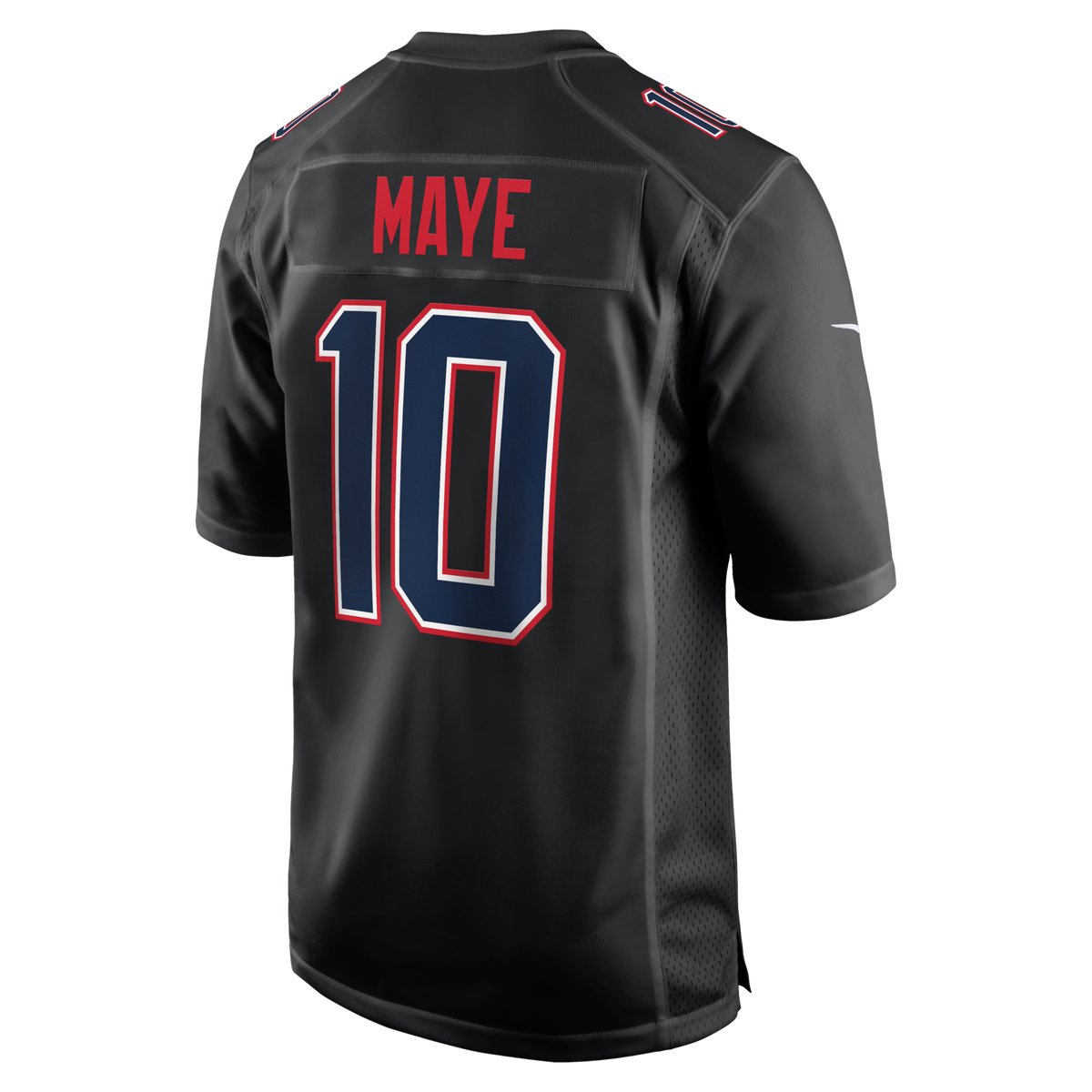 New England Patriots Drake Maye Carbon Black Game Jersey