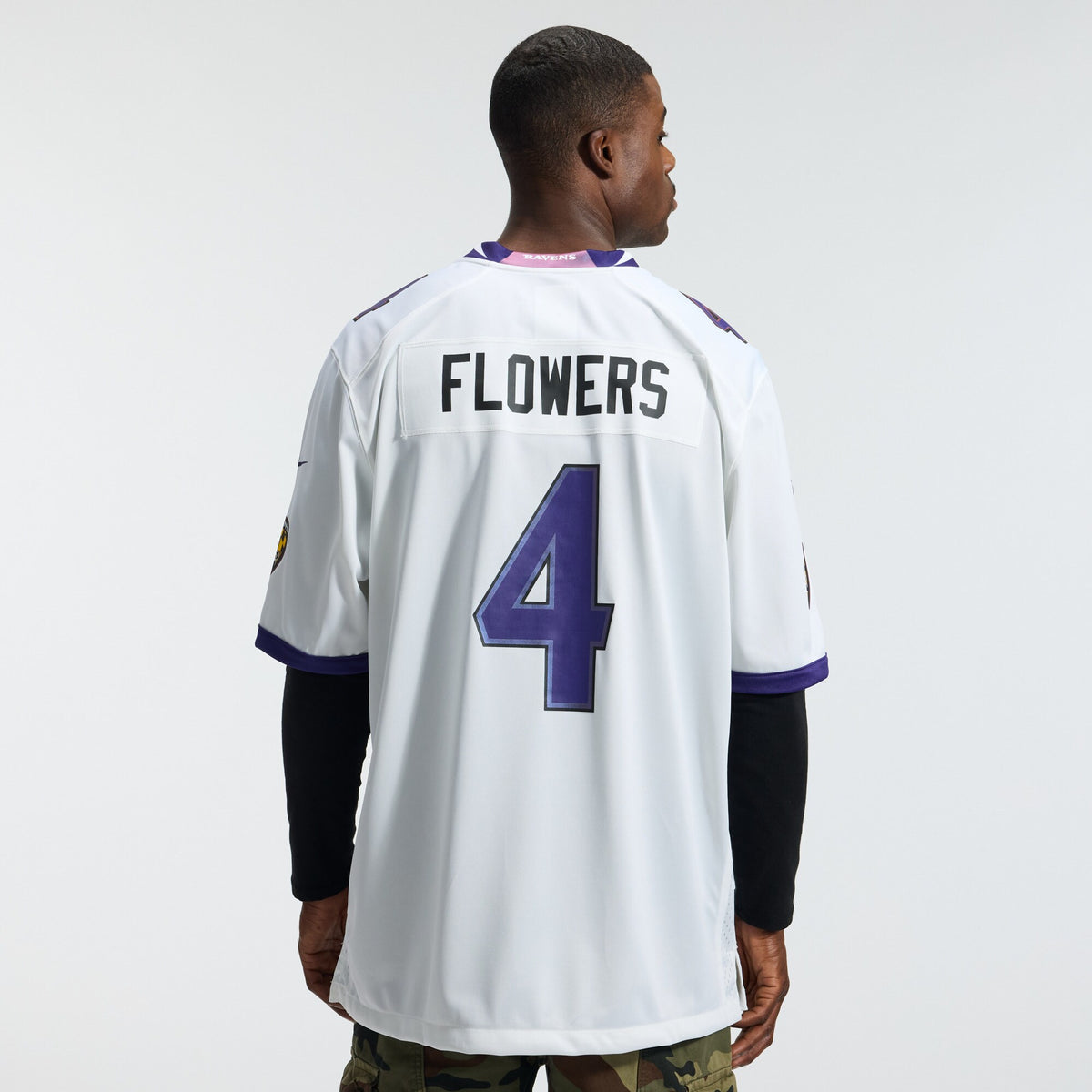 Baltimore Ravens Zay Flowers White Game Jersey