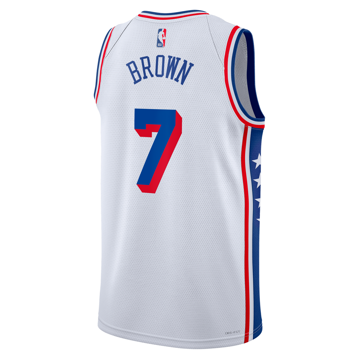Philadelphia 76ers Association Edition Swingman Jersey - White - Jaylen Brown