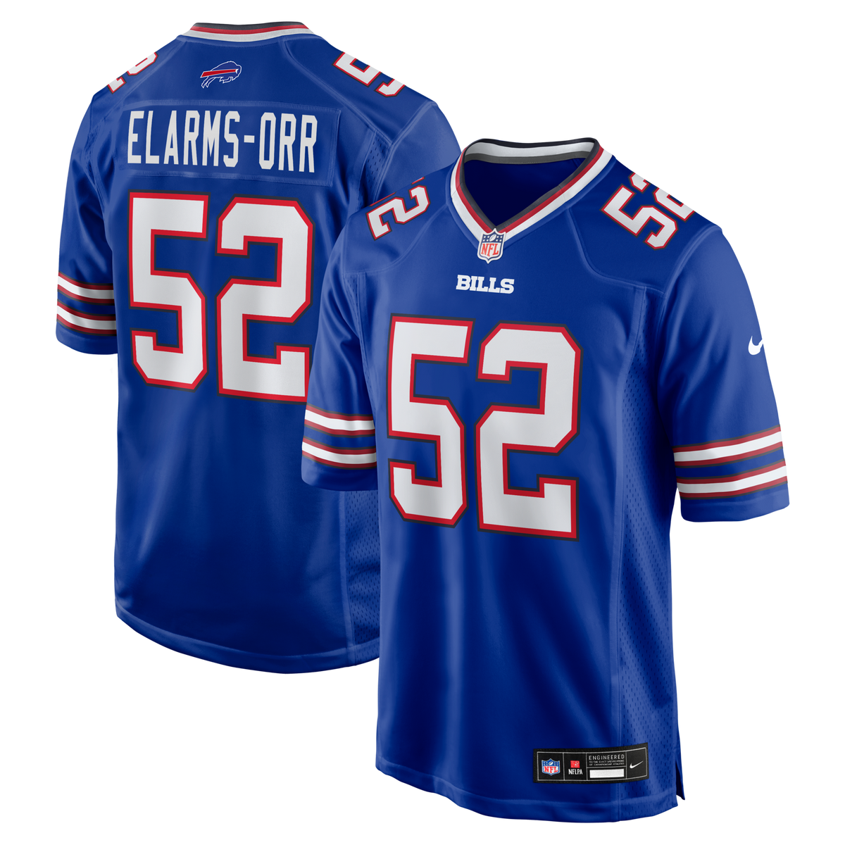 Buffalo Bills Kaleb Elarms-Orr Royal Team Game Jersey