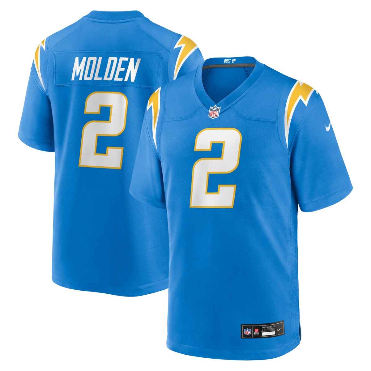 Los Angeles Chargers Elijah Molden Powder Blue Team Game Jersey