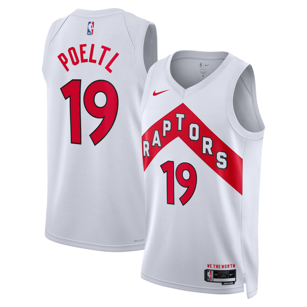 Toronto Raptors Association Edition Swingman Jersey - White - Jakob Poeltl -