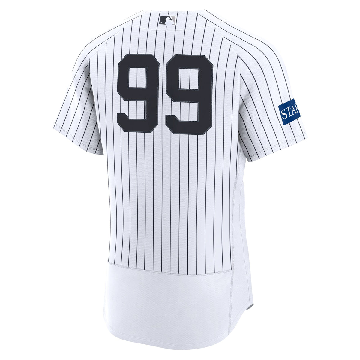 New York Yankees Aaron Judge White Home Authentic Sponsor Patch Jersey
