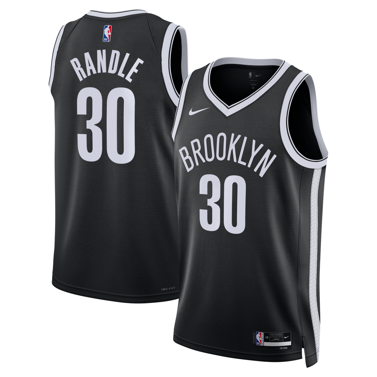 Brooklyn Nets Icon Swingman Jersey- Black - Julius Randle