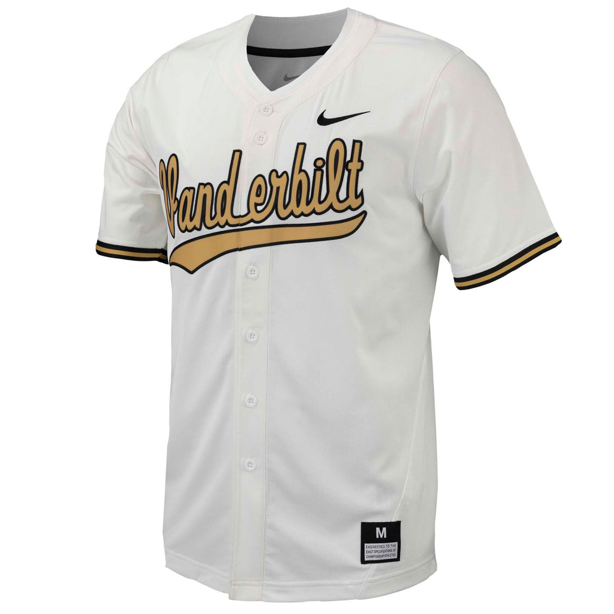 White Vanderbilt Commodores Replica Full-Button Baseball Jersey