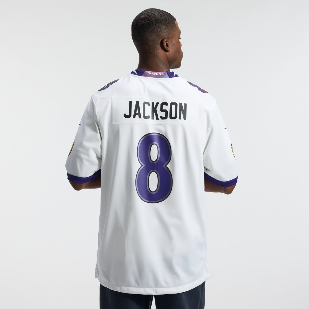 Baltimore Ravens Lamar Jackson White Game Jersey