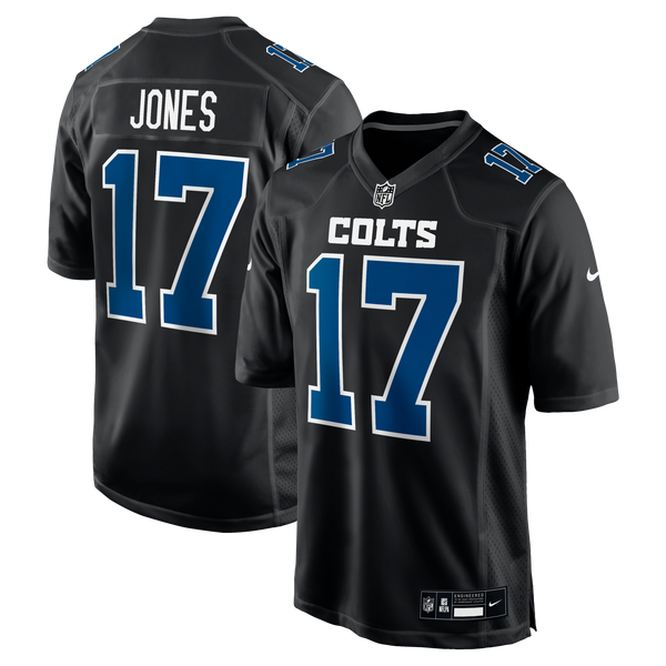 Indianapolis Colts Daniel Jones Carbon Black Fashion Game Jersey