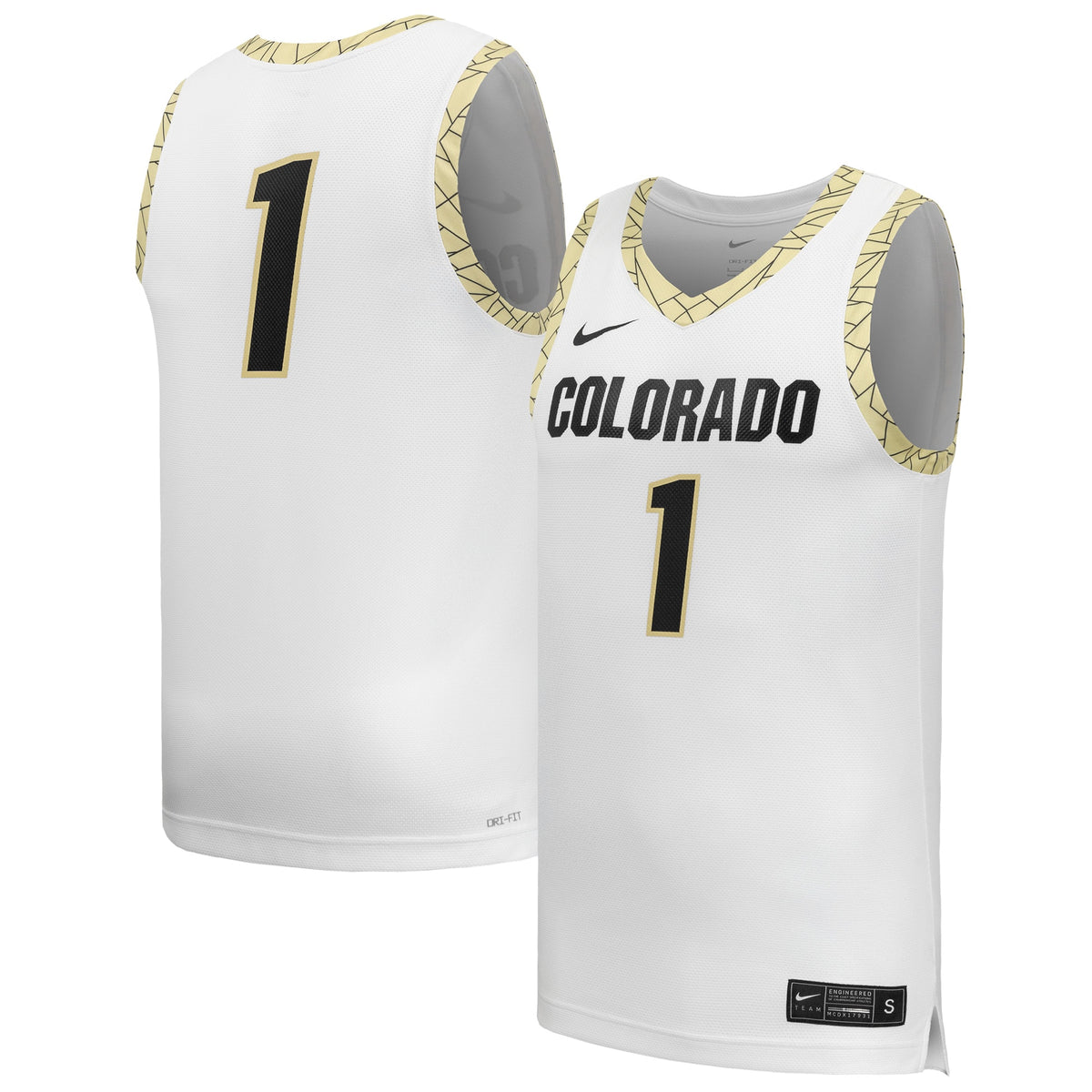 #1 White Colorado Buffaloes Replica Basketball Jersey