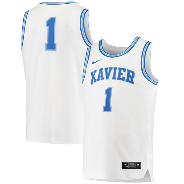 #1 White Xavier Musketeers Replica Basketball Jersey