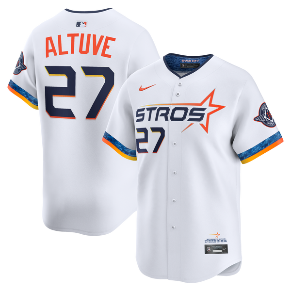 Houston Astros Jose Altuve White 2025 City Connect Limited Player Jersey