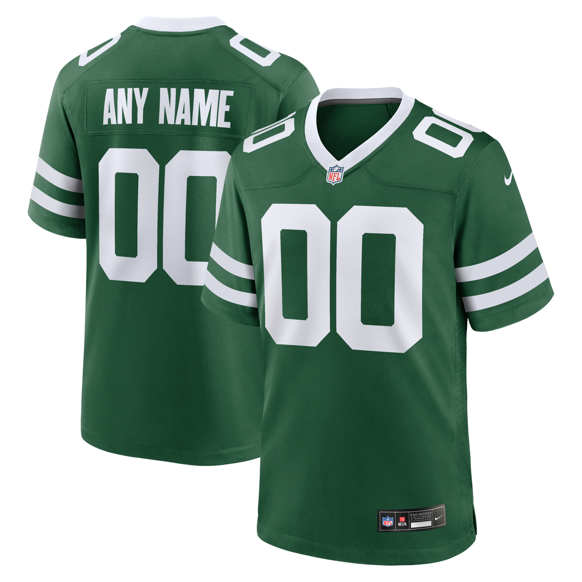 New York Jets Legacy Green Custom Game Jersey
