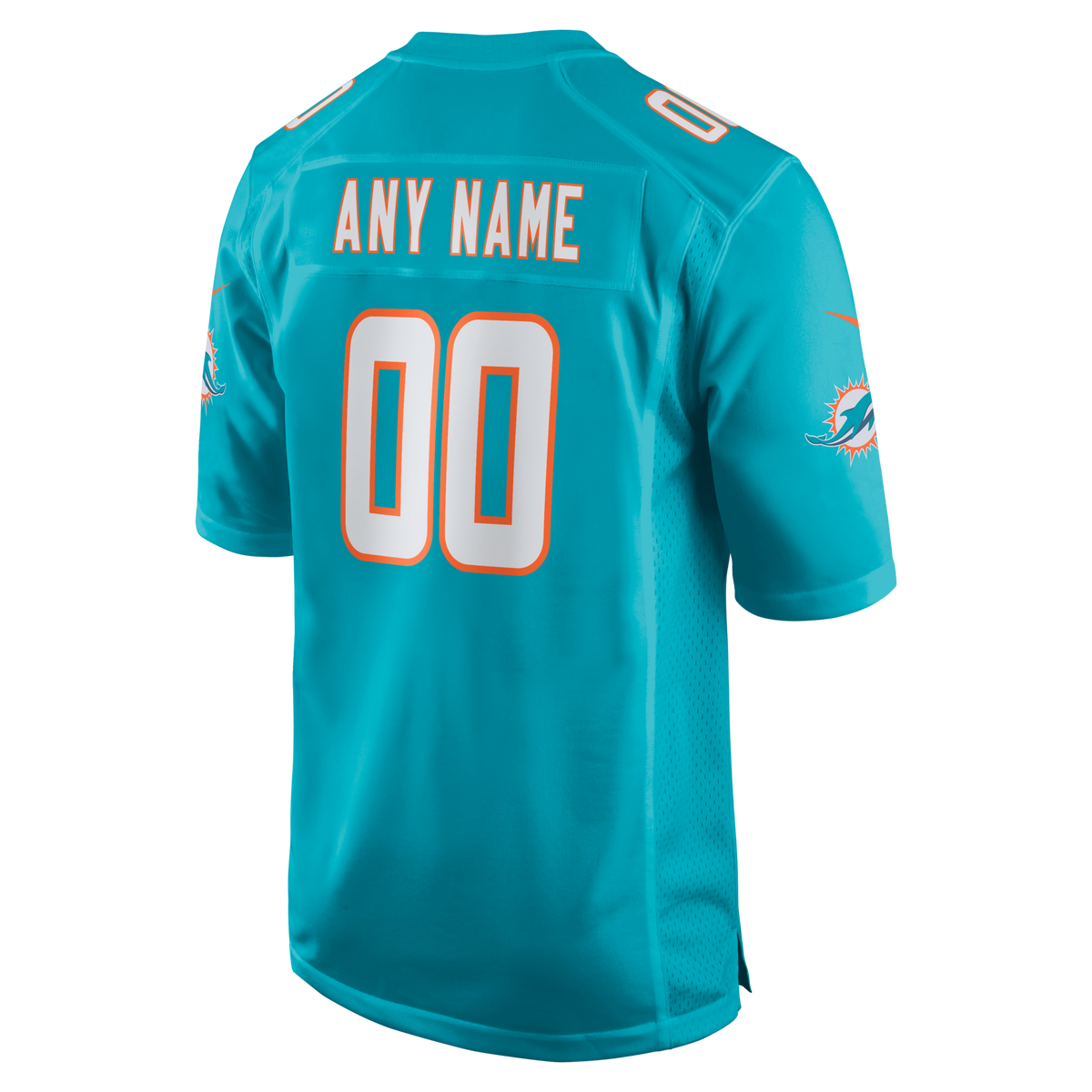 Miami Dolphins Aqua Custom Game Jersey