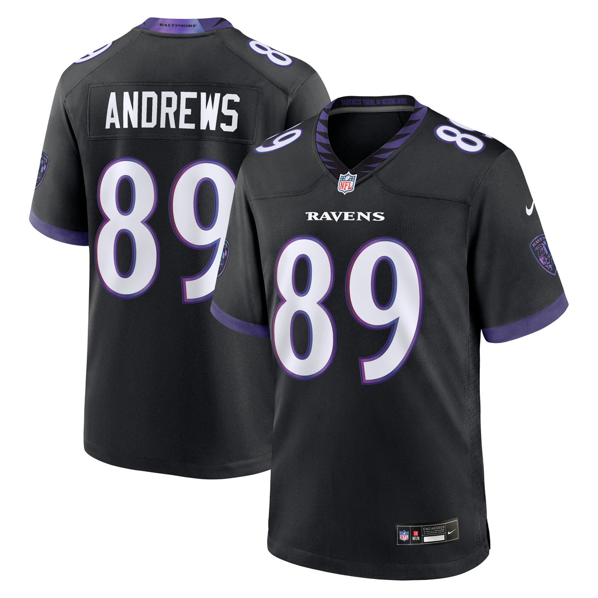 Baltimore Ravens Mark Andrews Black Alternate Game Jersey