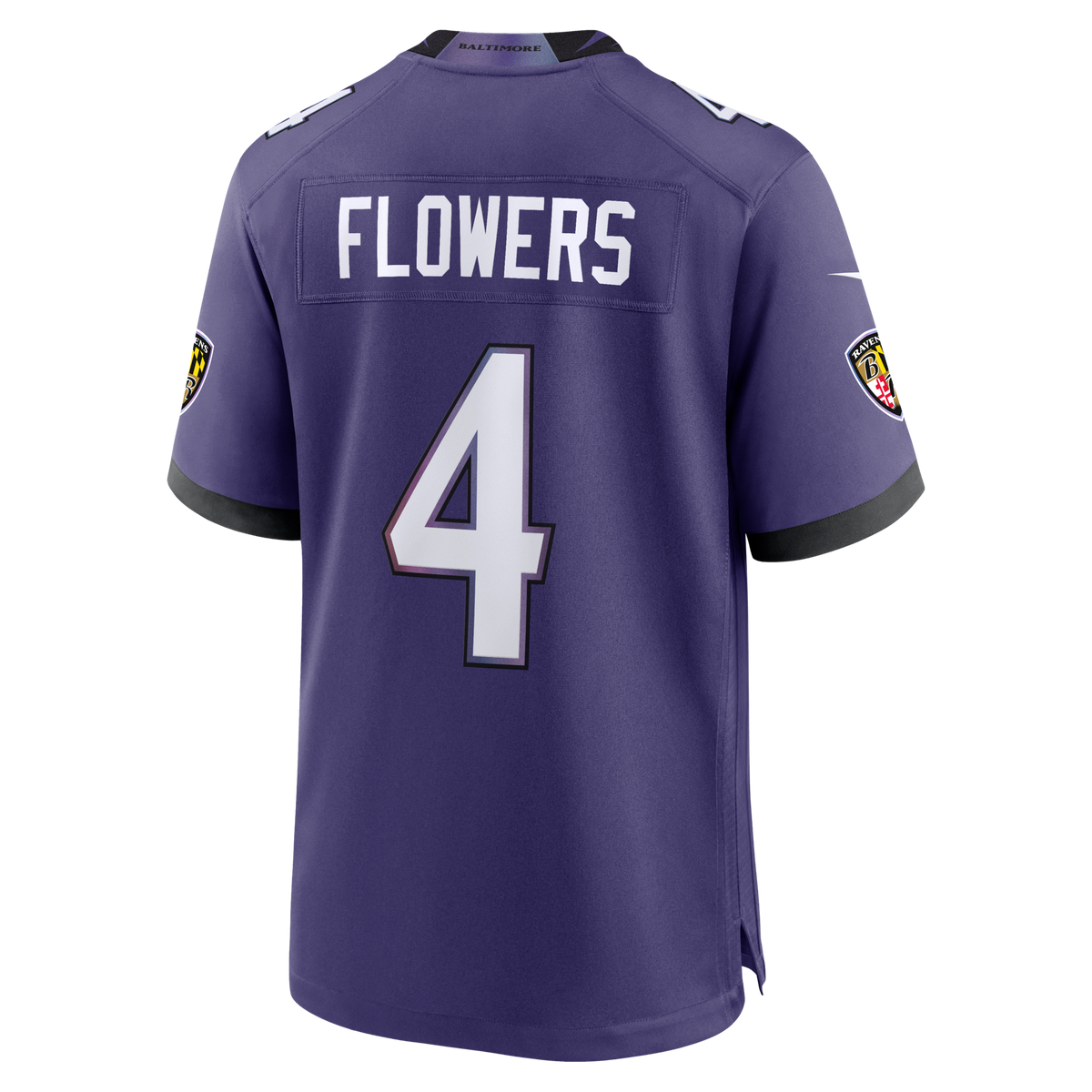 Baltimore Ravens Zay Flowers Purple Team Game Jersey
