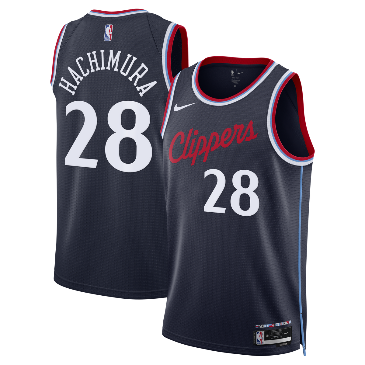 Los Angeles Clippers Replica Icon Edition Swingman Jersey - Navy - Rui Hachimura