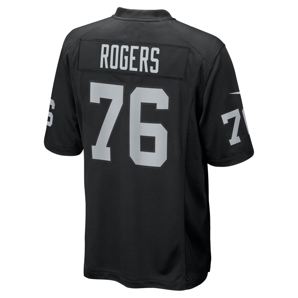 Las Vegas Raiders Caleb Rogers Black Team Game Jersey