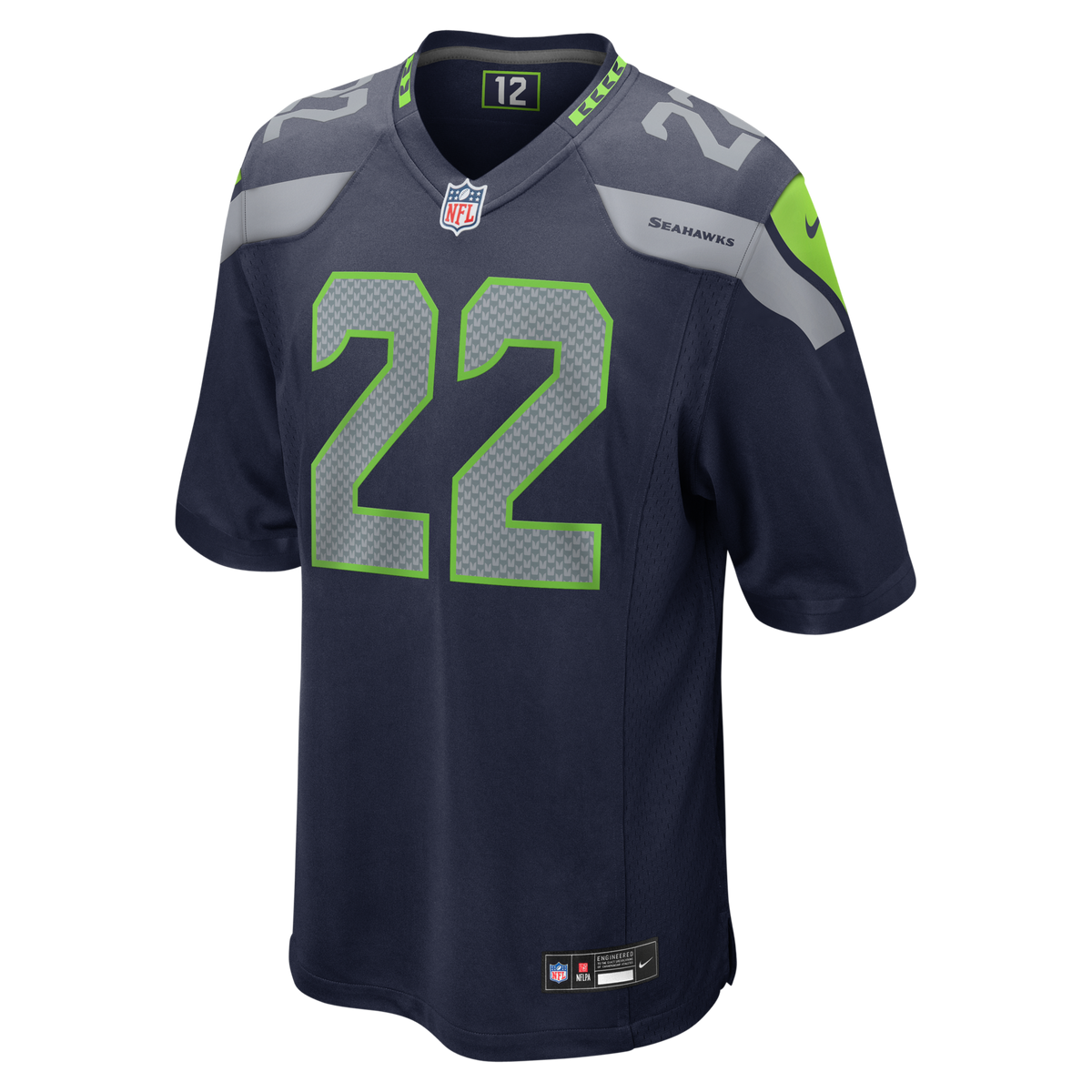 Seattle Seahawks Rashid Shaheed College Navy Team Game Jersey