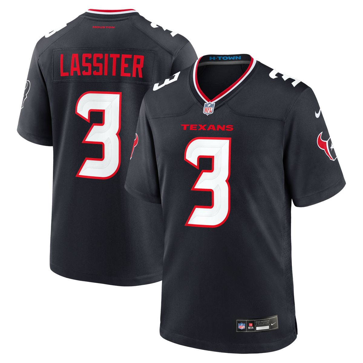 Houston Texans Kamari Lassiter Navy Team Game Jersey