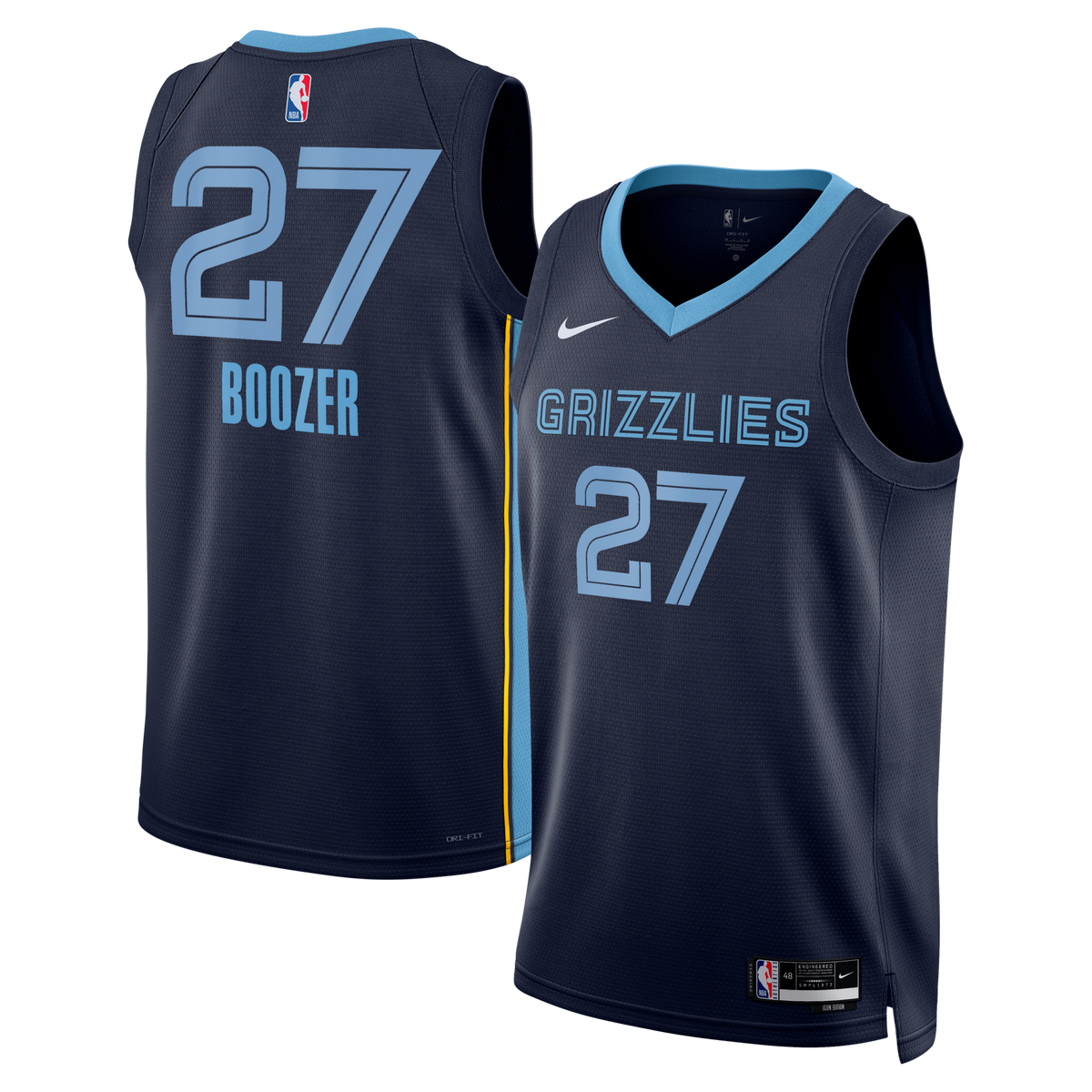 Memphis Grizzlies Icon Swingman Jersey - Black - Cameron Boozer