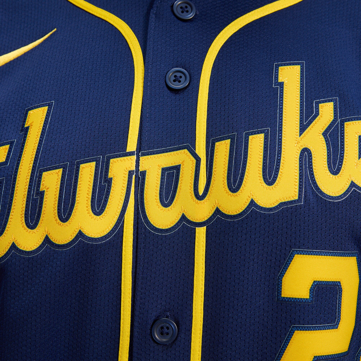 Milwaukee Brewers Christian Yelich Navy Alternate Limited Jersey
