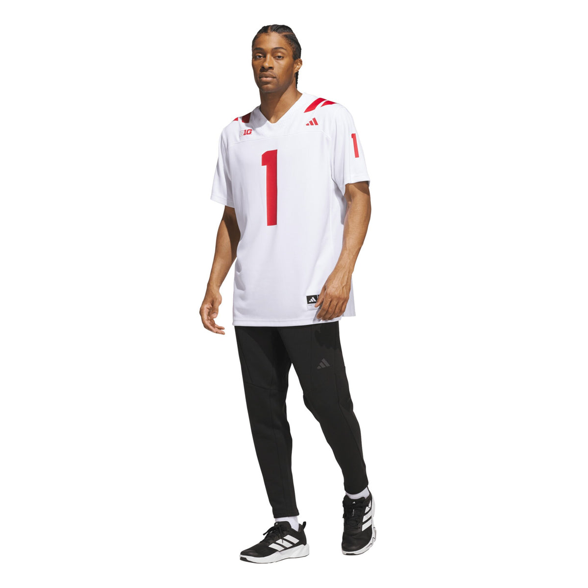 #1 White Nebraska Huskers Away Premier Football Jersey