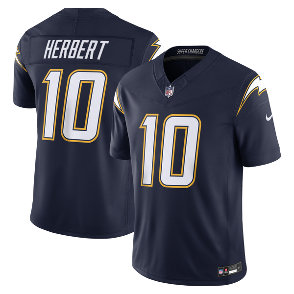 Los Angeles Chargers Justin Herbert Navy Alternate Super Chargers Vapor F.U.S.E. Stitched Limited Jersey