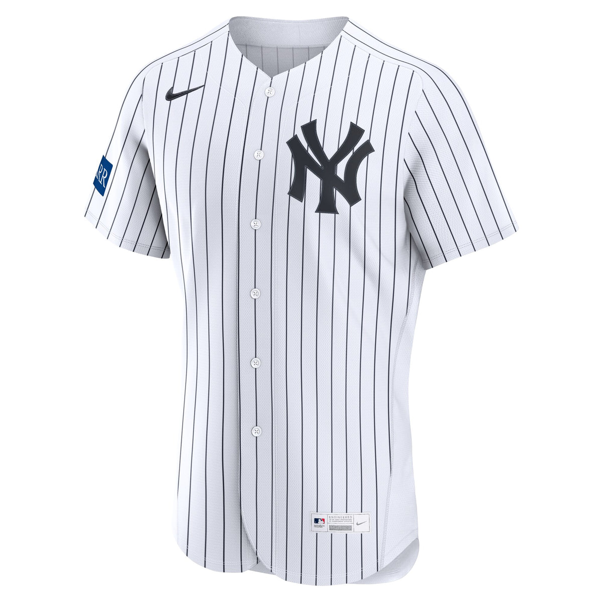 New York Yankees Aaron Judge White Home Authentic Sponsor Patch Jersey