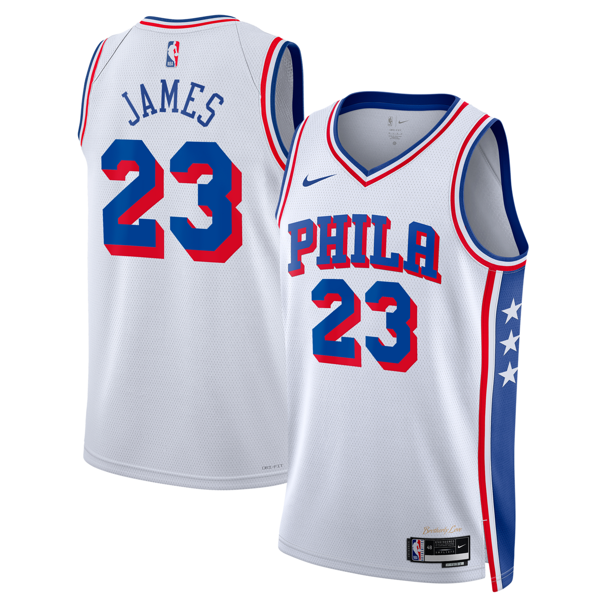 Philadelphia 76ers Association Edition Swingman Jersey - White - Lebron James