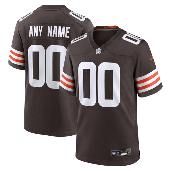 Cleveland Browns Brown Custom Game Jersey