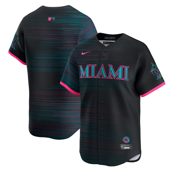 Miami Marlins Black 2025 City Connect Limited Jersey