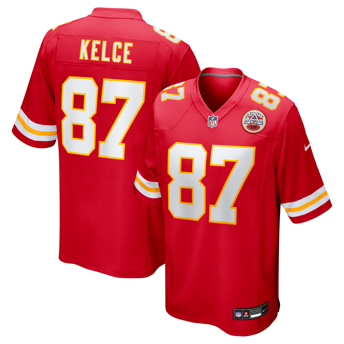 Kansas City Chiefs Travis Kelce Red Game Jersey