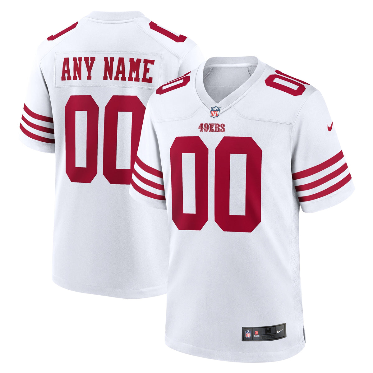 San Francisco 49ers White Game Custom Player Jersey
