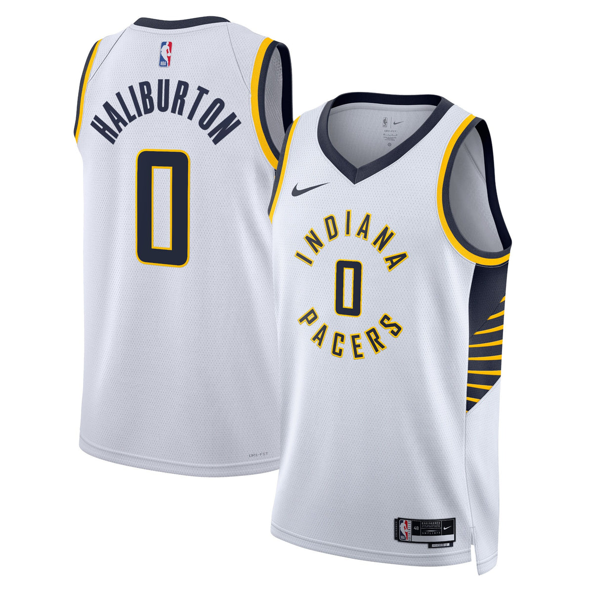 Indiana Pacers Association Edition Swingman Jersey - White - Tyrese Haliburton
